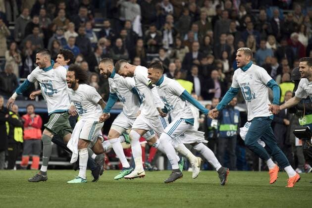 Real Madrid Spieler beim UEFA Champions League Halbfinalspiel Real Madrid gegen FC Bayern München (2:2) im Estadio Santiago Bernabeu. Madrid, 01.05.2018