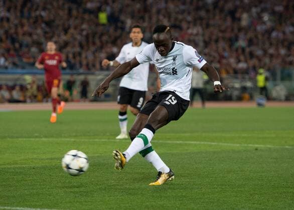 A.S. Roma v Liverpool UEFA Champions League Semi-Final Sadio Mane of Liverpool scores his team s 1st goal to make it 1-0 during the UEFA Champions League Semi-Final match at the Stadio Olimpico, Rome Content Not Available For UK Newspapers Copyright: xRussellxHartx FIL-11735-0013