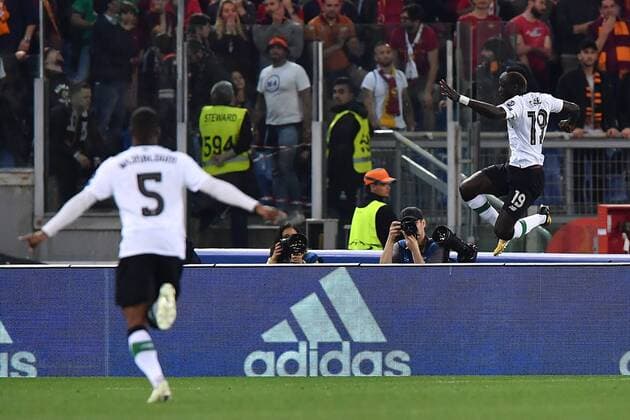 As Roma 02 05 2018 - Champions League Roma-Liverpool foto Antonello Sammarco Image nella foto: esultanza gol Sadio Mane 