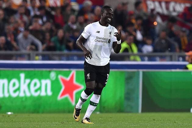 As Roma 02 05 2018 - Champions League Roma-Liverpool foto Antonello Sammarco Image nella foto: esultanza gol Sadio Mane 
