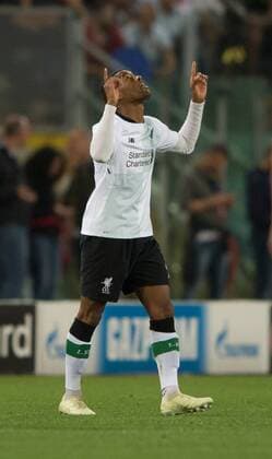 A.S. Roma v Liverpool UEFA Champions League Semi-Final Georginio Wijnaldum of Liverpool celebrates after scoring his team s 2nd goal to make it 2-1 during the UEFA Champions League Semi-Final match at the Stadio Olimpico, Rome Content Not Available For UK Newspapers Copyright: xRussellxHartx FIL-11735-0019