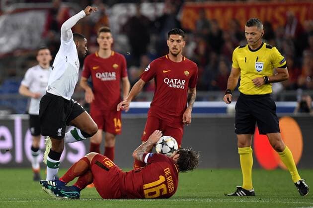 Georginio Wijnaldum Liverpool, Daniele De Rossi Roma Roma 02-05-2018 Stadio Olimpico Football Calcio UEFA Champions League 2017 2018 AS Roma - Liverpool Semifinali di ritorno, Semi finals 2nd leg Foto Andrea Staccioli Insidefoto andreaxstaccioli