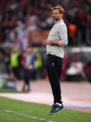 FUSSBALL CHAMPIONS LEAGUE SAISON 2017 2018 HALBFINALE RUECKSPIEL AS Rom - FC Liverpool 02.05.2018 Trainer Juergen Klopp (FC Liverpool) engagiert an der Seitenlinie Rom