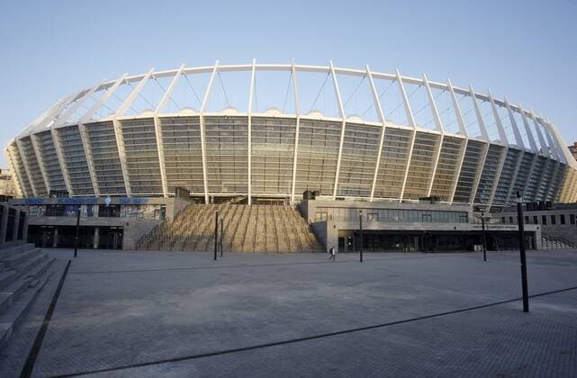May 2, 2018 - Kiev, Ukraine - A general view of the NSC Olimpiyskiy football stadium, where will hold the final match of the UEFA Champions League Final 2018 , Kiev, Ukraine, 02 May, 2018 . Kiev prepares to hold the final match of the UEFA Champions League Final 2018 on 26 May 2018. NSC Olimpiyskiy football stadium  - ZUMAn230 20180502_zaa_n230_813 Copyright: xStrx
