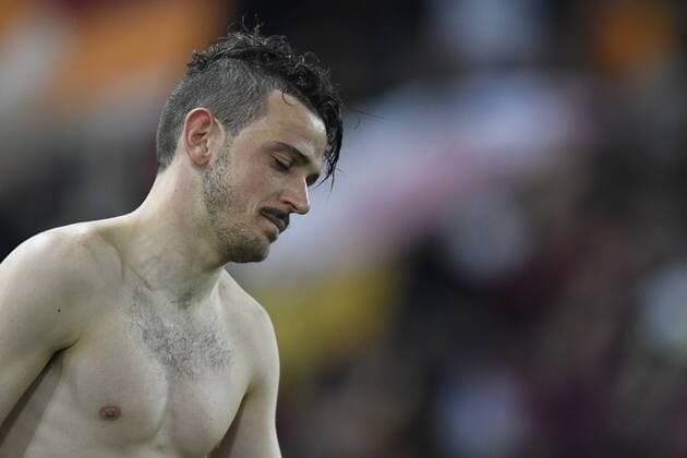 IPP20180502 Football - soccer: UEFA Champions League 2017 2018, AS Rom - FC Liverpool, Alessandro Florenzi in lacrime a fine gara (Hinweis: Verwendung nur in Deutschland - only Germany) *** IPP20180502 Football soccer UEFA Champions League 2017 2018 AS Roma FC Liverpool Alessandro Florenzi in lacrime a fine gara Note Use only in Germany only Germany 
