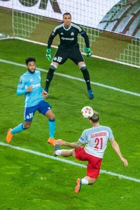 03.05.2018, Red Bull Arena, Salzburg, AUT, UEFA EL, FC Salzburg vs Olympique Marseille, Halbfinale, Rueckspiel, im Bild Fredrik Gulbrandsen (FC Salzburg) during the UEFA Europa League Semifinal, 2nd Leg Match between FC Salzburg and Olympique Marseille at the Red Bull Arena in Salzburg, Austria on 2018 05 03. Salzburg
