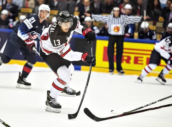Mathew Barzal, Canada is seen during the IIHF World Championship WM Weltmeisterschaft Group B match between USA and Canada in Jyske Bank Boxen in Herning, Denmark, Friday, May 4, 2018.. , Herning Jylland Denmark  Copyright: HenningxBagger HenningxBaggerx COP105 spdk20180504-170510-L