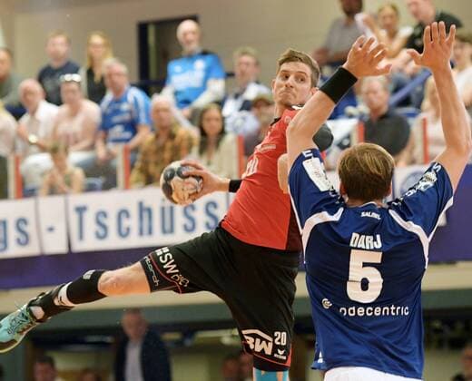 Bergischer HC vs SG BBM Bietigheim Felix Koenig (Bi) am Wurf Bergischer HC vs SG BBM Bietigheim Copyright: xEibner-Pressefotox EP_eer