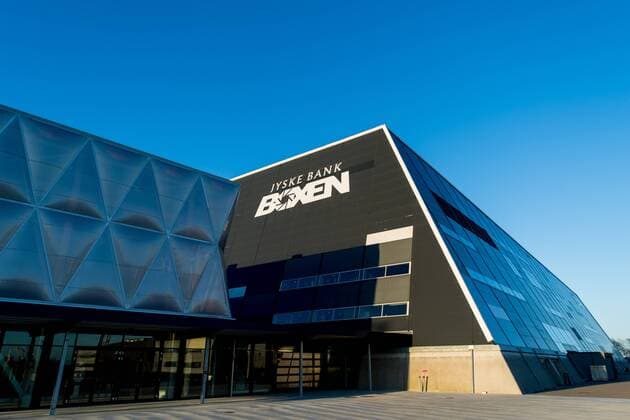 180504 General view of Jyske Bank Boxen during the IIHF Ice hockey Eishockey World Championship WM Weltmeisterschaft on May 4, 2018 in Herning. Photo: Vegard Wivestad Grott BILDBYRAN kod VG 170150 Copyright: VEGARDxWIVESTADxGRoTT BB180504BB501
