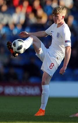 England v Israel UEFA EURO EM Europameisterschaft Fussball U17 U 17 Championship Tommy Doyle of England during the UEFA Euro U17 Championship match at the Proact stadium, Chesterfield Content Not Available For UK Newspapers Copyright: xSimonxMoorex FIL-11743-0043