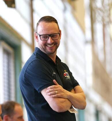 Bietigheim, Handball 1. Bundesliga SG BBM Bietigheim vs. HC Rödertal: Coach BBM Martin Albertsen freut sich