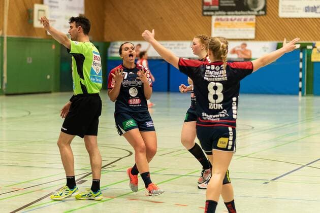 Bilder des Tages - SPORT Carolin Tuc (SG H2Ku Herrenberg Kuties 77), jubel, SG H2Ku Herrenberg Kuties vs. Kurpfalz Baeren, Handball, 2.Bundesliga, Frauen, HBF, Saison 17 18, 05.05.2018, SG H2Ku Herrenberg Kuties vs. Kurpfalz Baeren, Handball, 2.Bundesliga, Frauen, HBF, Saison 17 18, 05.05.2018 Herrenberg Copyright: xEibner-Pressefoto WolfgangxFrankx SGH