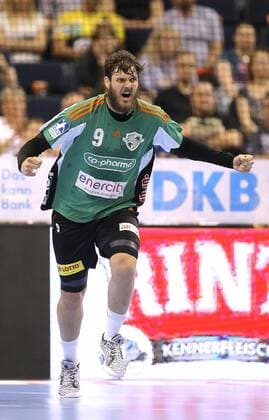 Torjubel Mait Patrail Hannover Handball Final-Four Turnier in Hamburg am So. 06.05.2018 , Finale Rhein Neckar Löwen - Burgdorf Hannover 30 - 26