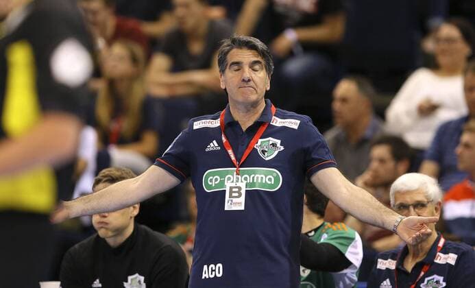 Coach Antonio Carlos Ortega Hannover Handball Final-Four Turnier in Hamburg am So. 06.05.2018 , Finale Rhein Neckar Löwen - Burgdorf Hannover 30 - 26