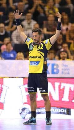 Torjubel bei den Löwen , Alexander Petersson Handball Final-Four Turnier in Hamburg am So. 06.05.2018 , Finale Rhein Neckar Löwen - Burgdorf Hannover 30 - 26