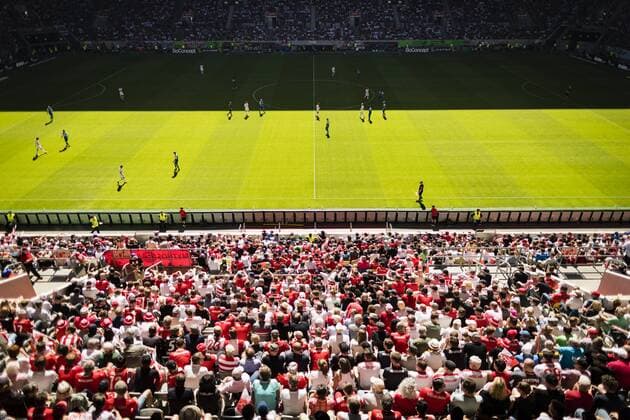 Fußball, Stadiongeschichte Fortuna Düsseldorf Düsseldorf, 06.05.2018 Ausverkaufte Arena Fortuna Düsseldorf - Holstein Kiel