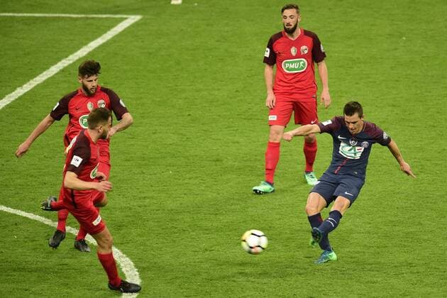 but de LO CELSO Giovani (PSG) FOOTBALL : Les herbiers vs PSG - Finale de la Coupe de France - St Denis - 08 05 2018 JBAutissier Panoramic 