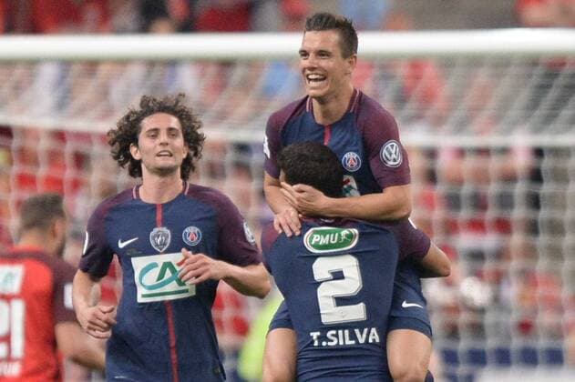 18 GIOVANI LO CELSO (PSG) - 25 ADRIEN RABIOT (PSG) - JOIE FOOTBALL : Les Herbiers vs Paris SG - Coupe de France - Finale - 08 05 2018 AnthonyBIBARD FEP Panoramic 