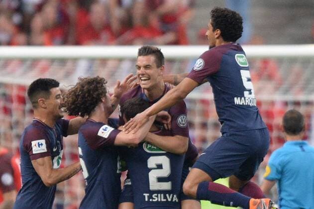 18 GIOVANI LO CELSO (PSG) - 17 YURI BERCHICHE (PSG) - JOIE FOOTBALL : Les Herbiers vs Paris SG - Coupe de France - Finale - 08 05 2018 AnthonyBIBARD FEP Panoramic 
