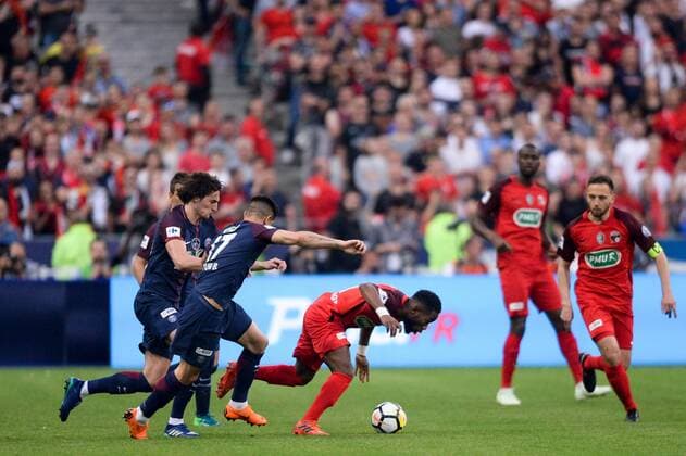 11 Louis Bongongui (her) - 25 ADRIEN RABIOT (PSG) FOOTBALL : Les Herbiers vs Paris SG - Coupe de France - Finale - 08 05 2018 AnthonyBIBARD FEP Panoramic 