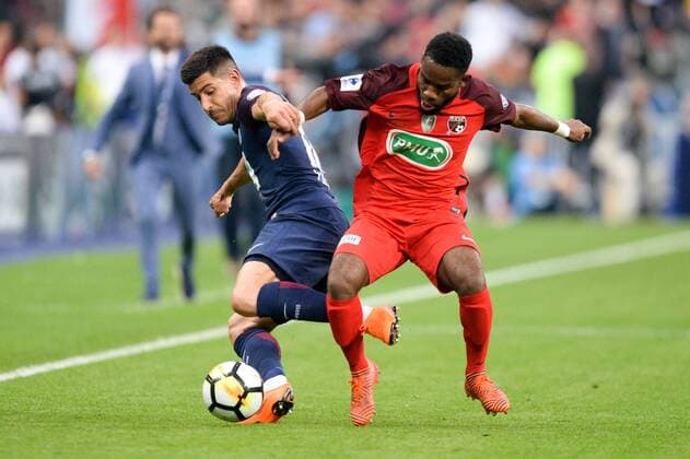 11 Louis Bongongui (her) - 17 YURI BERCHICHE (PSG) FOOTBALL : Les Herbiers vs Paris SG - Coupe de France - Finale - 08 05 2018 AnthonyBIBARD FEP Panoramic 
