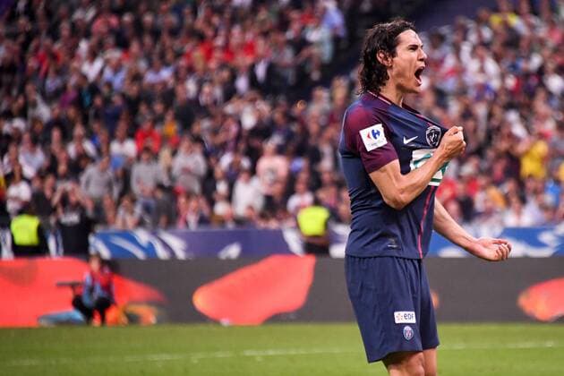 Bilder des Tages - SPORT 09 EDINSON CAVANI (PSG) - JOIE FOOTBALL : Les Herbiers vs Paris SG - Coupe de France - Finale - 08 05 2018 AnthonyBIBARD FEP Panoramic 