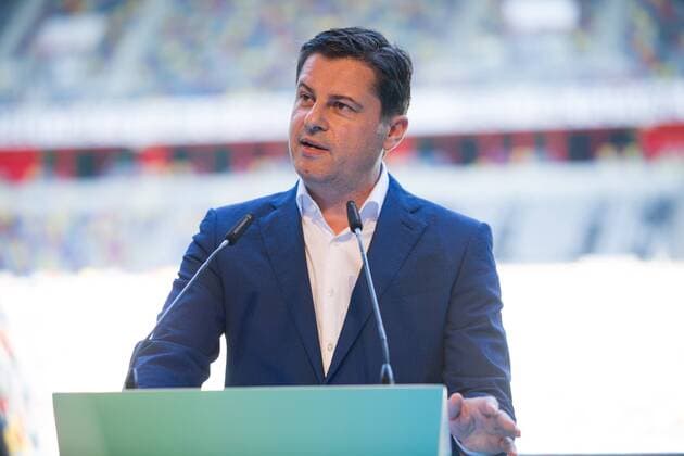 Christian SEIFERT, DFL-Geschaeftsfuehrer, Rede, Ansprache, halbe Figur, Halbfigur, Messe SportsInnovation 2018 in Duesseldorf am 08.05.2018. Â