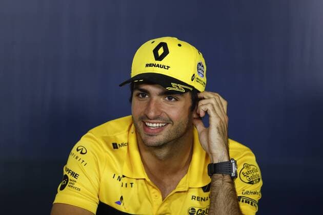May 10, 2018 - Barcelona, Catalonia, Spain - May 10th, 2018 - Circuit de Barcelona-Catalunya, Montmelo, Spain - Formula One Spanish GP 2018; Carlos Sainz of Renault F1 Team during the press conference PK Pressekonferenz Barcelona Formula One Spanish GP; .May 10th - ZUMAa178 20180510_zap_a178_001 Copyright: xEricxAlonsox