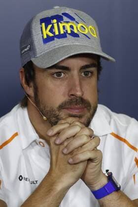 10th May, Circuit de Barcelona, Barcelona, Spain; Spanish Formula One Grand Prix, driver arrivals and press conference PK Pressekonferenz Fernando Alonso of Team McLaren in to the press conference of the Spanish GP  ActionPlus12022983