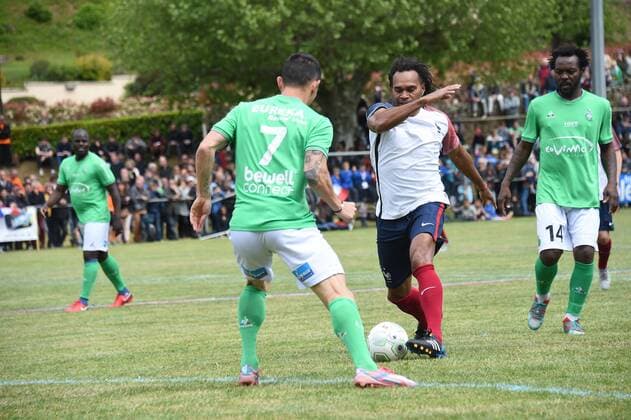 Christian Karembeu (ec joueur equipe de France vainqueur de la Coupe du Monde en 98) FOOTBALL : 20 ans de la victoire a la Coupe du Monde de Football en 98 pour Aime Jacquet - 10 05 2018 FredericChambert Panoramic 