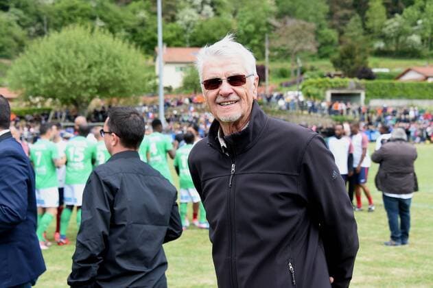 Aime Jacquet (ex entraineur equipe de France vainqueur de la Coupe du Monde en 98) FOOTBALL : 20 ans de la victoire a la Coupe du Monde de Football en 98 pour Aime Jacquet - 10 05 2018 FredericChambert Panoramic 