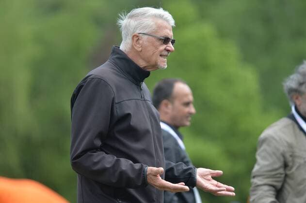 Aime Jacquet (ex entraineur equipe de France vainqueur de la Coupe du Monde en 98) FOOTBALL : 20 ans de la victoire a la Coupe du Monde de Football en 98 pour Aime Jacquet - 10 05 2018 FredericChambert Panoramic 