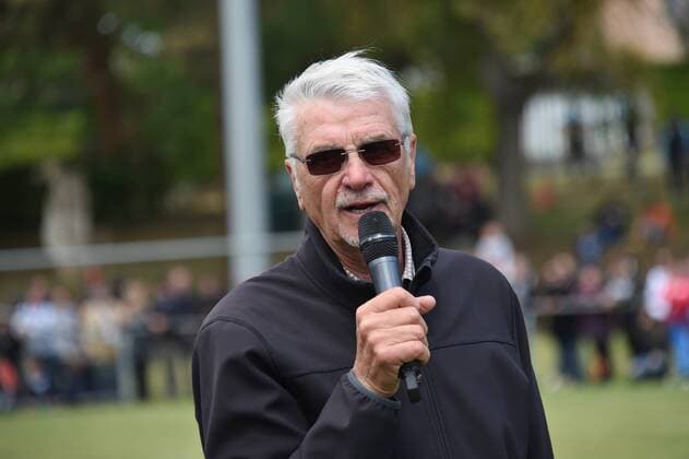 Aime Jacquet (ex entraineur equipe de France vainqueur de la Coupe du Monde en 98) FOOTBALL : 20 ans de la victoire a la Coupe du Monde de Football en 98 pour Aime Jacquet - 10 05 2018 FredericChambert Panoramic 