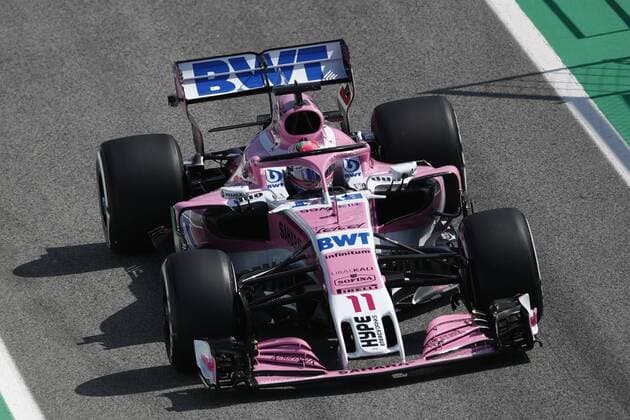 May 11, 2018 - Barcelona, Catalonia, Spain - May 10th, 2018 - Circuit de Barcelona-Catalunya, Montmelo, Spain - Formula One Spanish GP 2018; Sergio Perez of Sahara Force India F1 Team during the FP1 of the Spanish GP. Barcelona Formula One Spanish GP; .May 11th - ZUMAa178 20180511_zap_a178_004 Copyright: xEricxAlonsox