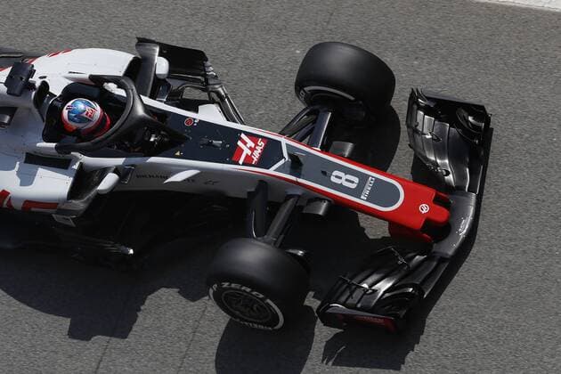 May 11, 2018 - Barcelona, Catalonia, Spain - May 10th, 2018 - Circuit de Barcelona-Catalunya, Montmelo, Spain - Formula One Spanish GP 2018; Romain Grosjean of Haas F1 Team during the FP1 of the Spanish GP. Barcelona Formula One Spanish GP; .May 11th - ZUMAa178 20180511_zap_a178_009 Copyright: xEricxAlonsox