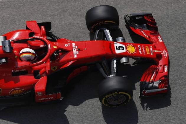 May 11, 2018 - Barcelona, Catalonia, Spain - May 10th, 2018 - Circuit de Barcelona-Catalunya, Montmelo, Spain - Formula One Spanish GP 2018; Sebastian Vettel of Team Scuderia Ferrari during the FP1 of the Spanish GP. Barcelona Formula One Spanish GP; .May 11th - ZUMAa178 20180511_zap_a178_010 Copyright: xEricxAlonsox