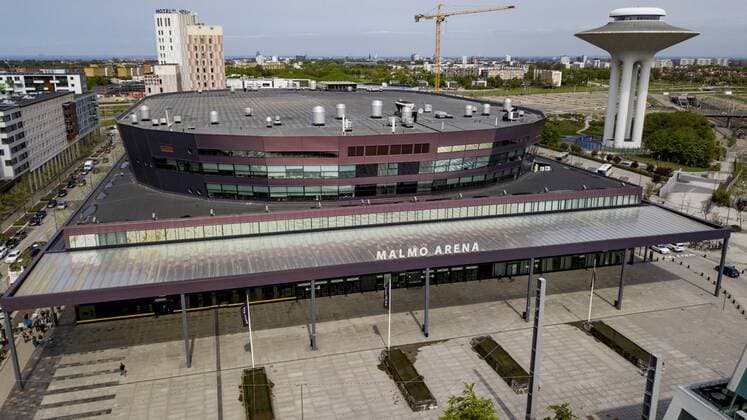 180511 Drönarvy över Malmö Arena under en fotografering den 11 maj 2018 i Malmö. Copyright: LUDVIGxTHUNMAN BB180511LT120