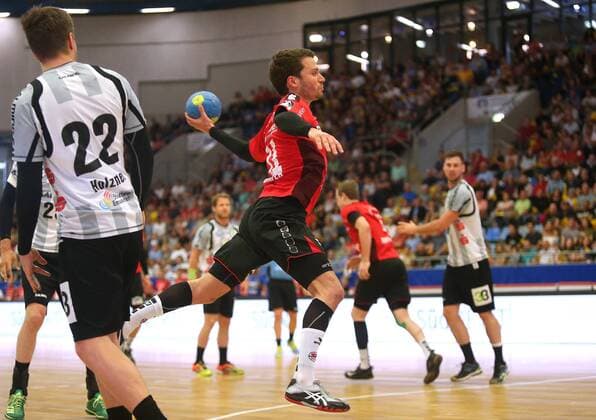 BAU 11.05.2018 Bietigheim Handball SG BBM Bietigheim vs. TV Emsdetten, Christian Schäfer (BBM, vorn)
