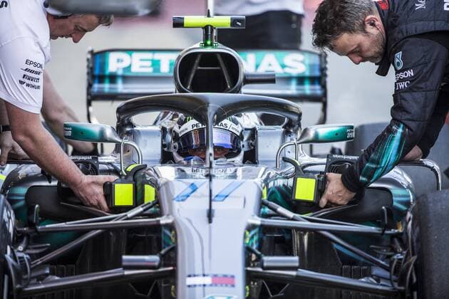 May 11, 2018 - Montmelo, Spain - 77 Valtteri Bottas from Finland Mercedes W09 Hybrid EQ Power+ team Mercedes GP portrait during the Spanish Formula One Grand Prix at Circuit de Catalunya on 11, 2018 in Montmelo, Spain. Spanish F1 Grand Prix - Practice  - ZUMAn230 20180511_zaa_n230_990 Copyright: xXavierxBonillax