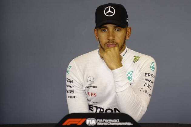 Lewis Hamilton of Great Britain and Mercedes AMG Petronas F1 Team Mercedes WO9 in the press conference PK Pressekonferenz after qualifying for the Spanish Formula One Grand Prix at Circuit de Catalunya on May 11, 2018 in Montmelo, Spain.  xJosexBreton CordonxPressx xSpanishxF1xGrandxPrixx-xPracticex