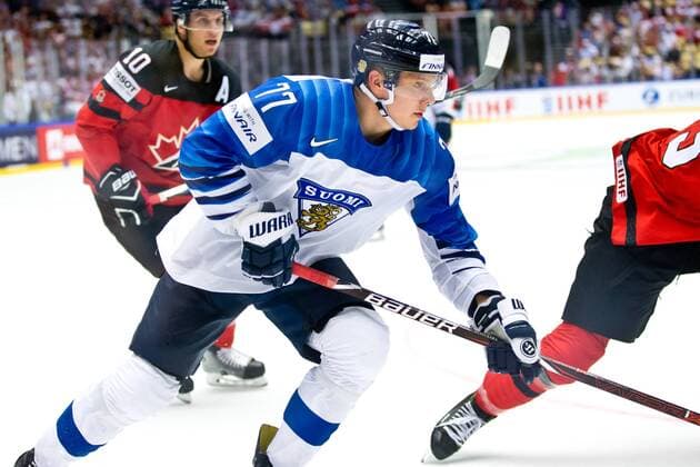 Markus Nutivaara 77, FIN during their IIHF Ice hockey Eishockey World Championship WM Weltmeisterschaft 2018 CAN - FIN match in Jyske Bank Boxen 12. May 2018 in Herning, Denmark.  Copyright: xTomixHänninenx tnp24SPO1231543718