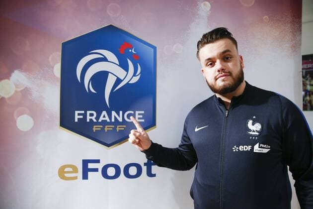 Roky ( Corentin Chevrey France) FOOTBALL : France vs Belgique - 1er Match International de Esport - 12 05 2018 GwendolineLeGoff Panoramic 