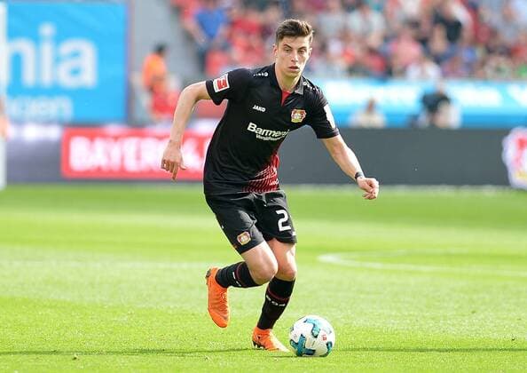 Leverkusen, Germany 12.05.2018, 1. Bundesliga 34. Spieltag, Bayer 04 Leverkusen - Hannover 96, Kai Havertz (B04) in aktion ( DeFodi521 *** Leverkusen Germany 12 05 2018 1 Bundesliga 34 Matchday Bayer 04 Leverkusen Hannover 96 Kai Havertz B04 in action DeFodi521