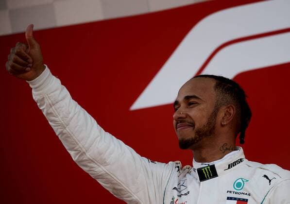Race winner Lewis Hamilton of Great Britain and Mercedes GP celebrates on the podium during the race of Spanish Formula One Grand Prix at Circuit de Catalunya on May 13, 2018 in Montmelo, Spain.  xJosexBreton CordonxPressx xSpanishxF1xGrandxPrixx-xRacex