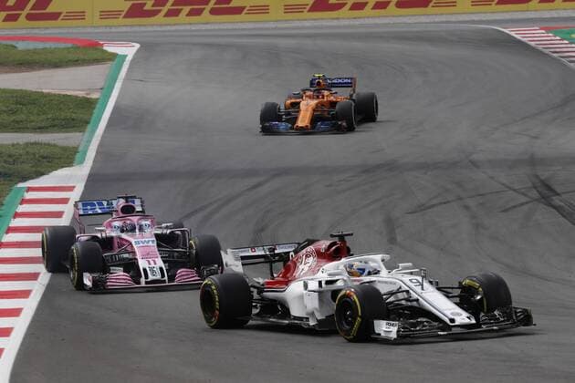 Photo4 LaPresse 13 05 2018 Barcelona, Spain Grand Prix Formula One Spain 2018 In the pic: Marcus Ericsson (SUE) Sauber C37, Sergio Perez (MEX) Sahara Force India F1 VJM011 and Stoffel Vandoorne (BEL) McLaren MCL33 & xa9; Photo4 LaPresse 13 05 2018 Barcelona, Spain Sport Grand Prix Formula One Spain 2018 In the pic: Marcus Ericsson (SUE) Sauber C37, Sergio Perez (MEX) Sahara Force India F1 VJM011 and Stoffel Vandoorne (BEL) McLaren MCL33  Copyright: xPhoto4 LaPressex