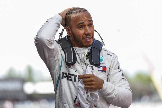 May 13, 2018 - Barcelona, Catalonia, Spain - May 13th, 2018 - Circuit de Barcelona-Catalunya, Montmelo, Spain - Race of Formula One Spanish GP 2018; Lewis Hamilton of Mercedes-AMG-Petronas Formula One Team celebrates the victory. Barcelona Formula One Spanish GP; .May 13th - ZUMAa178 20180513_zap_a178_040 Copyright: xEricxAlonsox