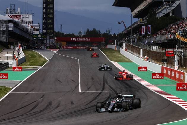 May 13, 2018 - Barcelona, Catalonia, Spain - 44 Lewis Hamilton from Great Britain Mercedes W09 Hybrid EQ Power+ team Mercedes GP leading the race during the Spanish Formula One Grand Prix at Circuit de Catalunya on May 13, 2018 in Montmelo, Spain. Spanish F1 Grand Prix  - ZUMAn230 20180513_zaa_n230_983 Copyright: xXavierxBonillax