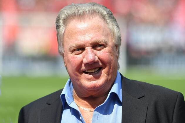 Franz BRUNGS (Ex Fussballprofi), Einzelbild,angeschnittenes Einzelmotiv,Portraet,Portrait,Porträt. Fussball 2. Bundesliga 1.FC Nuernberg-Fortuna Duesseldorf 2-3, 34.Spieltag,Spieltag34,Liga2,Saison 2017 18 am 13.05.2018 Max-Morlock Stadion.