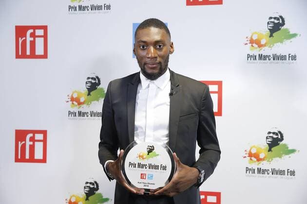 Bilder des Tages - SPORT Karl Toko Ekambi ( Angers ) FOOTBALL : Remise du Prix Marc Vivien Foe - 14 05 2018 GwendolineLeGoff Panoramic 