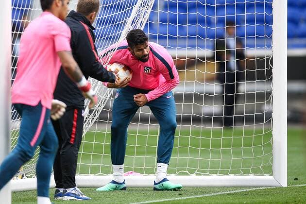 SOCCER - EL, Madrid vs Marseille LYON,FRANCE,15.MAY.18 - SOCCER - UEFA Europa League, final, Atletico Madrid vs Olympique Marseille, training Madrid. Image shows Diego Costa (Atletico). GEPAxpictures xDanielxGoetzhaber